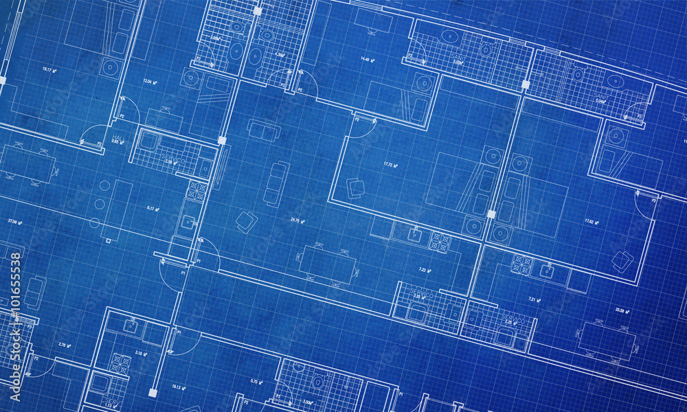 Clean architecture Floor plan background blueprint style abstract